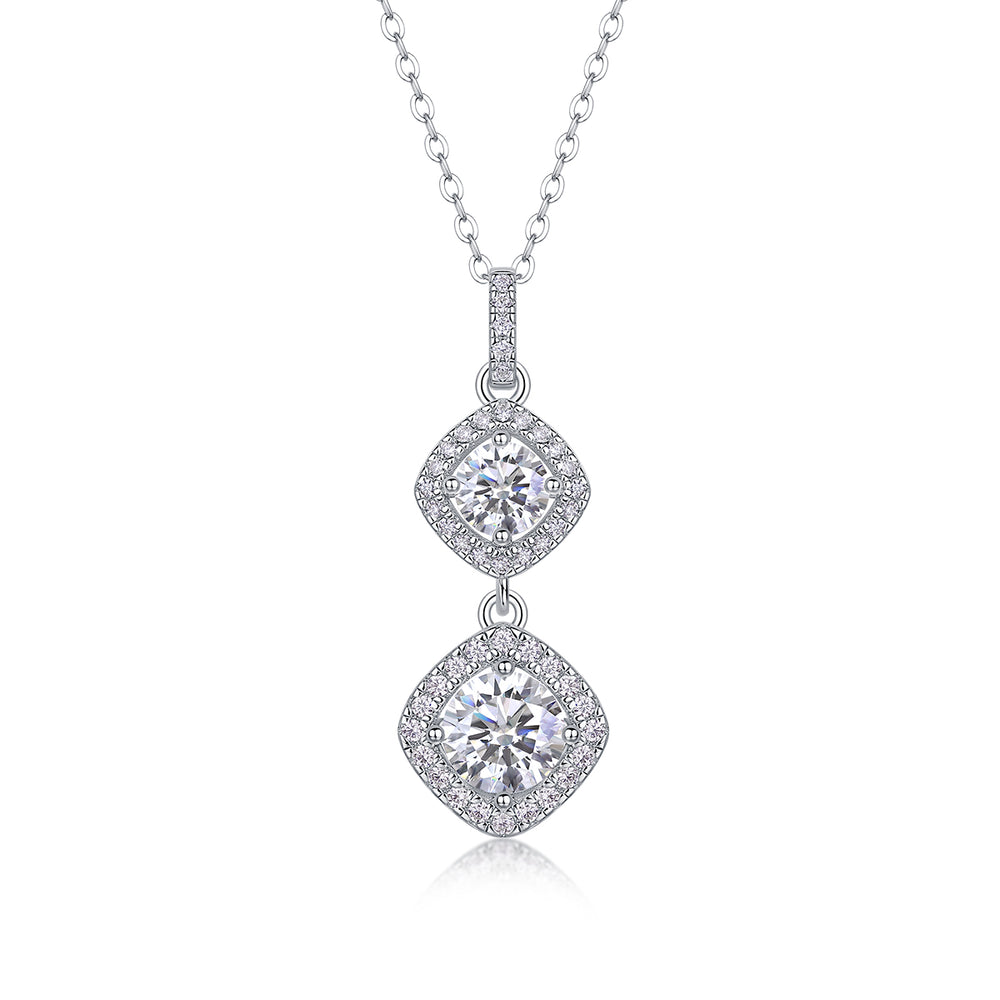 Snowy Wonderland S925 Silver Moissanite Necklace