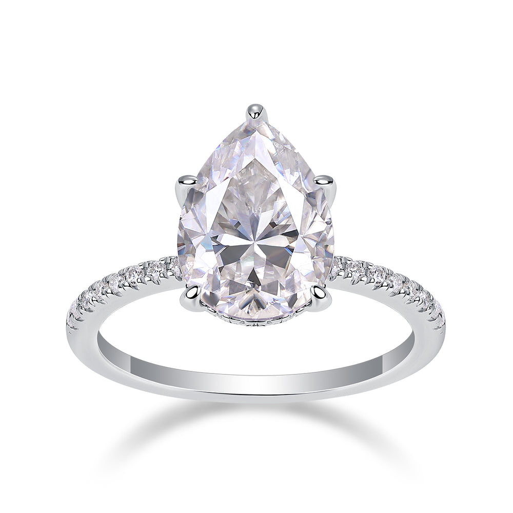 Light and Shadow S925 Silver Moissanite Ring