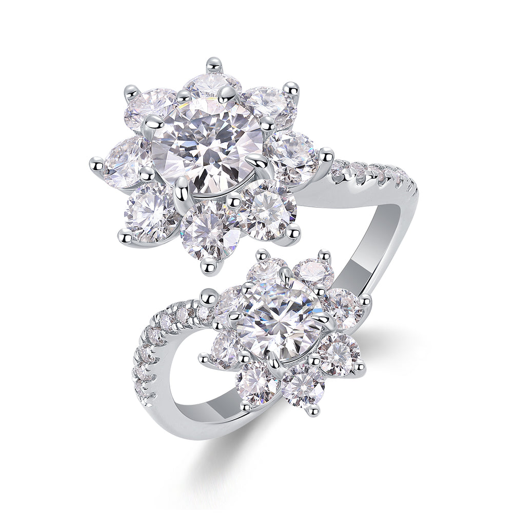 Petal Morning Dew S925 Silver Moissanite Ring