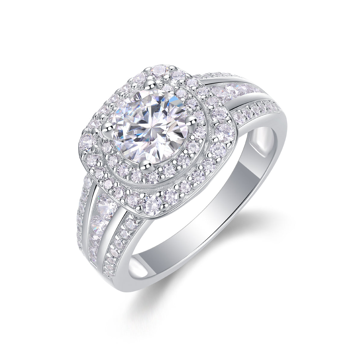 Starry Sky Crown S925 Silver Moissanite Ring