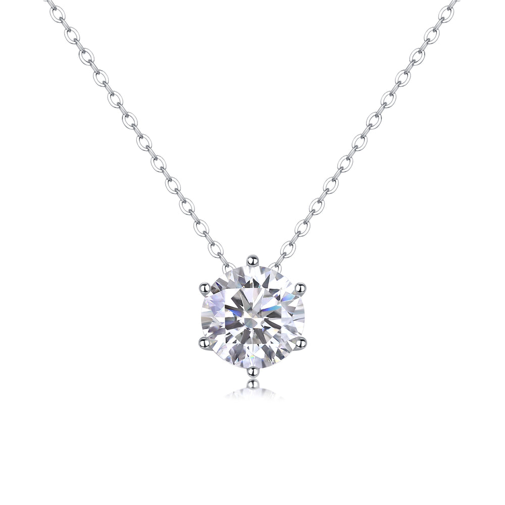 Afternoon Rose S925 Silver Moissanite Necklace
